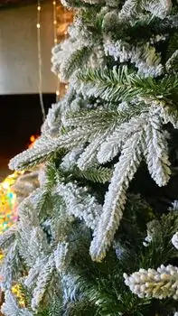 Christmas Tree 210 CM PE+PVC Snow-Covered - დათოვლილი ნაძვის ხე შერეული სილიკონის წიწვებით, 6 image