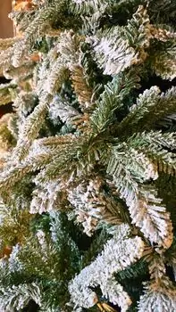 Christmas Tree 240 CM PE+PVC Snow-Covered  - დათოვლილი ნაძვის ხე შერეული სილიკონის წიწვებით, 9 image