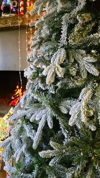 Christmas Tree 210 CM PE+PVC Snow-Covered - დათოვლილი ნაძვის ხე შერეული სილიკონის წიწვებით, 8 image