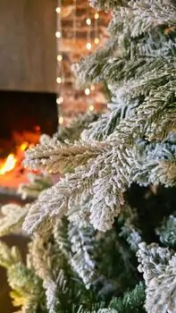 Christmas Tree 240 CM PE+PVC Snow-Covered  - დათოვლილი ნაძვის ხე შერეული სილიკონის წიწვებით, 4 image