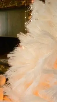 Beige Feather Christmas Tree 180 CM - ნაძვის ხე ბუმბულის წიწვებით, 3 image