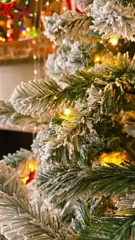 Christmas Tree With Lights 210 CM Snow-Covered საახალწლო ნაძვის ხე დათოვლილი ტოტებით და განათებით, 6 image