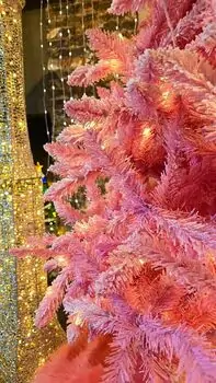 Pink Christmas Tree  210 CM With Lights - ვარდისფერი ნაძვის ხე განათებით, 3 image