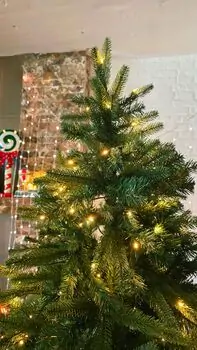 Christmas Tree With Lights 210 CM PE + PVC - ნაძვის ხე შერეული სილიკონის წიწვებით და განათებით, 3 image