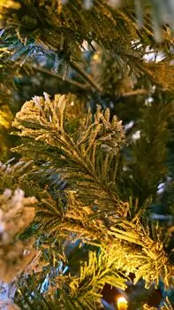 Christmas Tree With Lights 240 CM PE + PVC Snow-Covered - ნაძვის ხე, დათოვლილი, შერეული სილიკონის წიწვებით და განათებით, 12 image