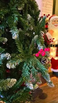Christmas Tree 240 CM With Snow-Covered Branches, Pine Cones And Berries - ნაძვის ხე დათოვლილი ბოლოებით, გირჩით და კენკრით, 7 image