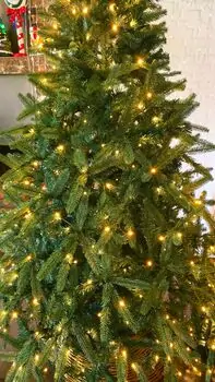 Christmas Tree With Lights 210 CM PE + PVC - ნაძვის ხე შერეული სილიკონის წიწვებით და განათებით, 5 image