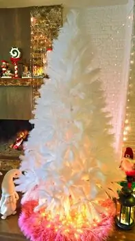 Beige Feather Christmas Tree 210 CM - ნაძვის ხე ბუმბულის წიწვებით, 2 image