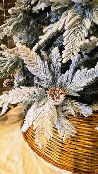 Christmas Tree 180 CM With Pine Cones And Snow-Covered დათოვლილი ნაძვის ხე შერეული სილიკონის ტოტებით და გირჩით, 2 image