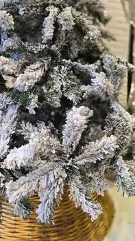 Christmas Tree 210 CM Snow-Covered - საახალწლო ნაძვის ხე დათოვლილი ტოტებით, 4 image