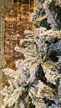 Christmas Tree 180 CM Snow-Covered საახალწლო ნაძვის ხე დათოვლილი ტოტებით, 4 image