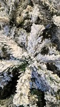 Christmas Tree 210 CM Snow-Covered - საახალწლო ნაძვის ხე დათოვლილი ტოტებით, 7 image