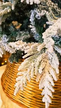 Christmas Tree 180 CM PE + PVC Snow-Covered - დათოვლილი ნაძვის ხე შერეული სილიკონის წიწვებით, 9 image
