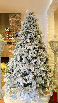 Christmas Tree 240 CM Snow-Covered საახალწლო ნაძვის ხე დათოვლილი ტოტებით