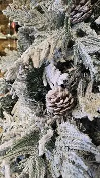 Christmas Tree 240 CM Snow-Covered საახალწლო ნაძვის ხე დათოვლილი ტოტებით, 3 image