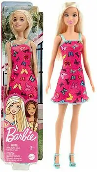 Barbie Stylish doll with pink dress HBV05 თოჯინა ვარდისფერი კაბით