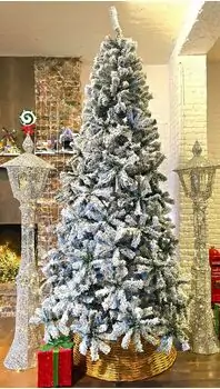 Christmas Tree 240 CM Snow-Covered - საახალწლო ნაძვის ხე დათოვლილი ტოტებით, 6 image