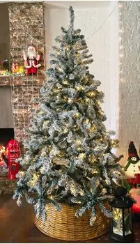 Christmas Tree With Lights 210 CM Snow-Covered საახალწლო ნაძვის ხე დათოვლილი ტოტებით და განათებით