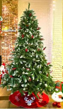 Christmas Tree  210 CM With Snow-Covered Branches, Pine Cones And Berries - ნაძვის ხე დათოვლილი ბოლოებით, გირჩით და კენკრით, 2 image