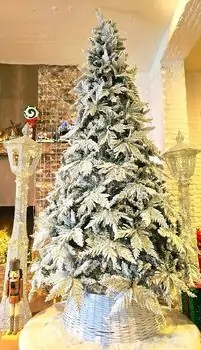 Christmas Tree 270 CM PE + PVC Snow-Covered  დათოვლილი ნაძვის ხე შერეული სილიკონის წიწვებით