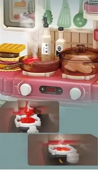 Spraying Kitchen With Accsesories Pink  - ფუნქციური საბავშვო სამზარეულო, 5 image