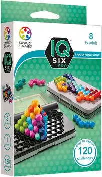 SmartGames IQ Six Pro Travel Game with 120 Challenges - ინტერაქტიული IQ სათამაშო, 2 image