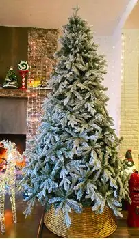 Christmas Tree 240 CM PE+PVC Snow-Covered  - დათოვლილი ნაძვის ხე შერეული სილიკონის წიწვებით, 2 image