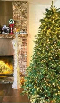 Christmas Tree  210 CM With Lights PE+PVC - ნაძვის ხე შერეული სილიკონის წიწვებით და განათებით, 2 image
