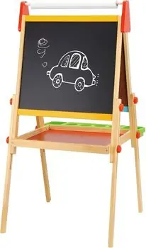 Educational Double Face Wooden Drawing Board - საბავშვო სახატავი ხის ორმხრივი დაფა, 2 image