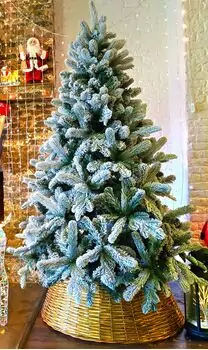 Christmas Tree 180 CM PE + PVC Snow-Covered - ნაძვის ხე, დათოვლილი, შერეული სილიკონის წიწვებით
