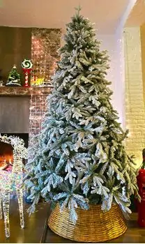 Christmas Tree 240 CM PE+PVC Snow-Covered  - დათოვლილი ნაძვის ხე შერეული სილიკონის წიწვებით, 11 image