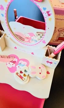 Wooden Dresser Set With Accsesoriess  - ხის საბავშვო ტრილიაჟი აქსესუარებით, 6 image