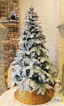 Christmas Tree 180 CM PE + PVC Snow-Covered - დათოვლილი ნაძვის ხე შერეული სილიკონის წიწვებით, 12 image