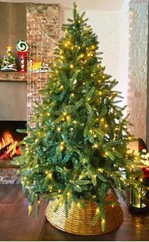 Christmas Tree With Lights 210 CM PE + PVC - ნაძვის ხე შერეული სილიკონის წიწვებით და განათებით