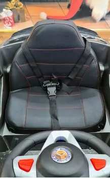 Mercedes Benz Painting Silver  - ელექტრო მანქანა ტყავის სავარძლით და კაუჩუკის საბურავებით, 4 image