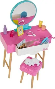Barbie Doll and Bedroom Playset - ბარბის სათამაშო თოჯინა აქსესუარებით, 2 image