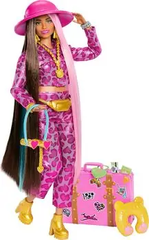 Barbie Extra HPT48 Travel With Safari Fashion - სათამაშო ბარბის თოჯინა აქსესუარებით, 5 image