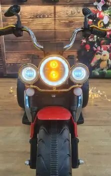 Vintage Moto Red - ელექტრო მოტოციკლი ტყავის სავარძლით, 4 image