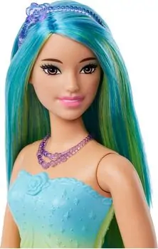 Barbie Royal Doll with Brightly Highlighted Fantasy Hair - ბარბის თოჯინა, 6 image