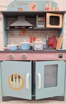 Toy Wooden Kitchen With Accessories - ხის სათამაშო სამზარეულო, 2 image