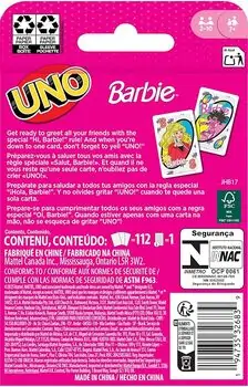 UNO Barbie Card Game - კლასიკური უნო ბარბის თემატიკით, 6 image
