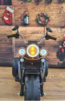 Vintage Moto Black  - ელექტრო მოტოციკლი ტყავის სავარძლით, 4 image