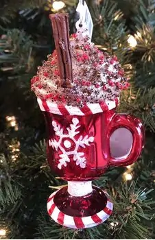 Cup of Coffee With Whipped Cream Hanging Decoration - ნაძვის ხის სათამაშო, 2 image