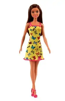Barbie Stylish doll with yellow dress HBV08 თოჯინა ყვითელი კაბით