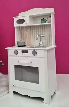 Toy Wooden Kitchen With Accessories TX1176 ხის სათამაშო სამზარეულო, 3 image