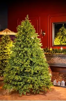 Christmas Tree With Lights  - საახალწლო ნაძვის ხე შერეული სილიკონის წიწვებით და განათებით 240 CM (OT2335), 2 image