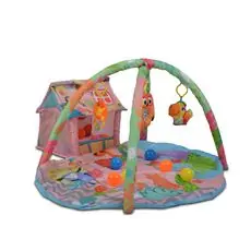 Cangaroo-ს განსავითარებელი ხალიჩა Play Mat Happy Farm Pink