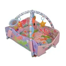 Cangaroo-ს განსავითარებელი ხალიჩა Play Mat Oasis Pink