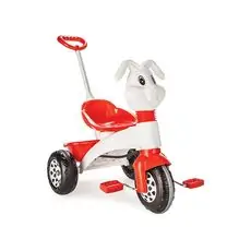 Pilsan-ის სამ თვლიანი ველოსიპედი 07 162 BUNNY TRICYCLE WITH PARENTAL CONTROL RED