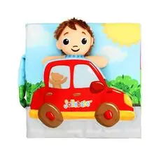 Jollybaby-ის ახალშობილის განსავითარებელი სათამაშო წიგნი J8149-4 Educational soft book Junior Driver